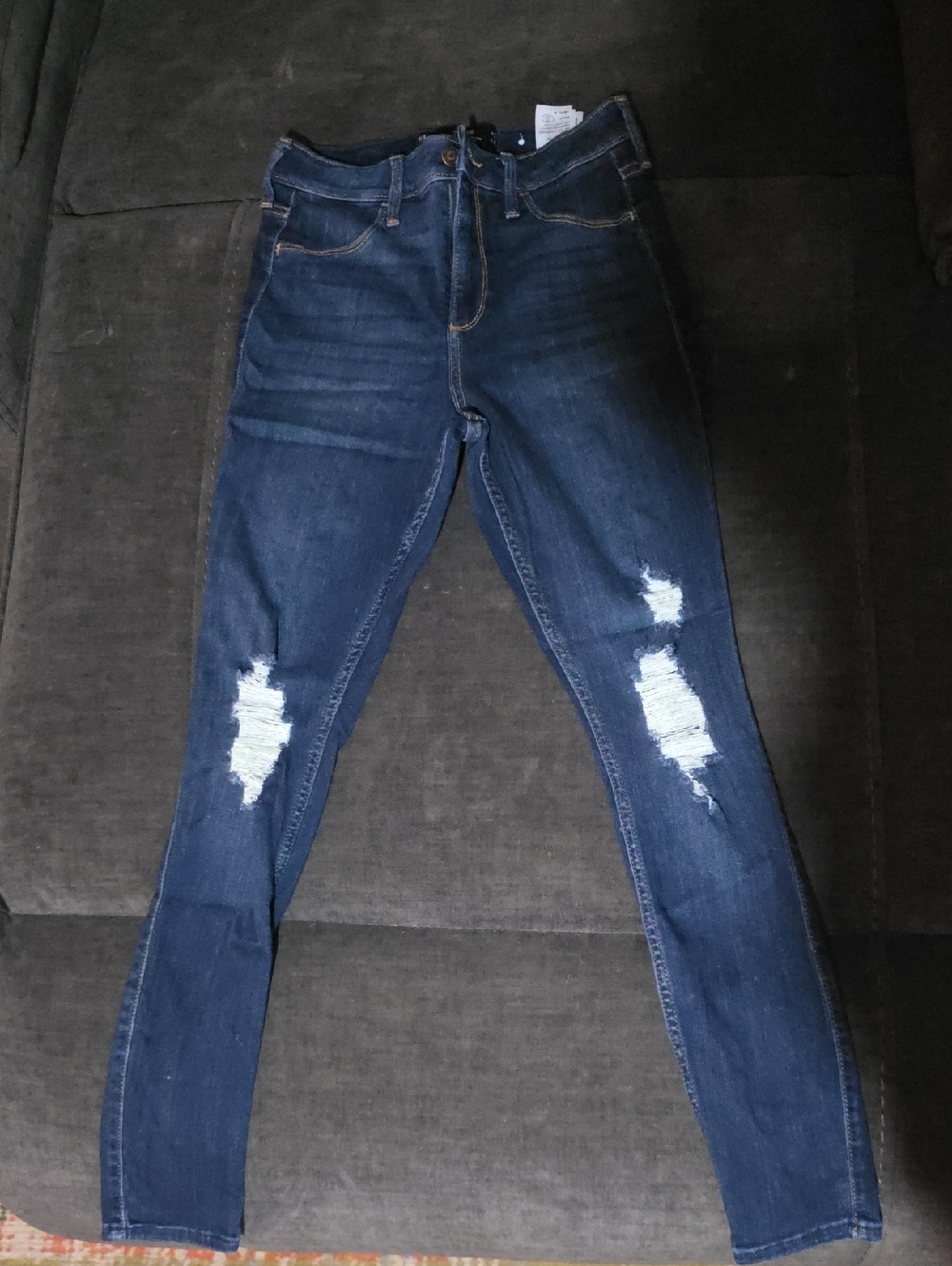 Hollister Dark Blue Distressed Women's Jeggings